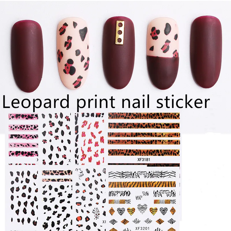 

DIY 3D Leopard Nail Art Nail Sticker Women Sexy Nail Art Adhesive Decals Manicure Leopard Print Tool Decoration Nail Accessory