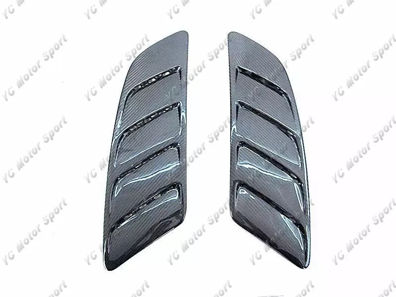 2014-2016 Ford Mustang Roush Style Heat Extractors Hood Vents CF (1)