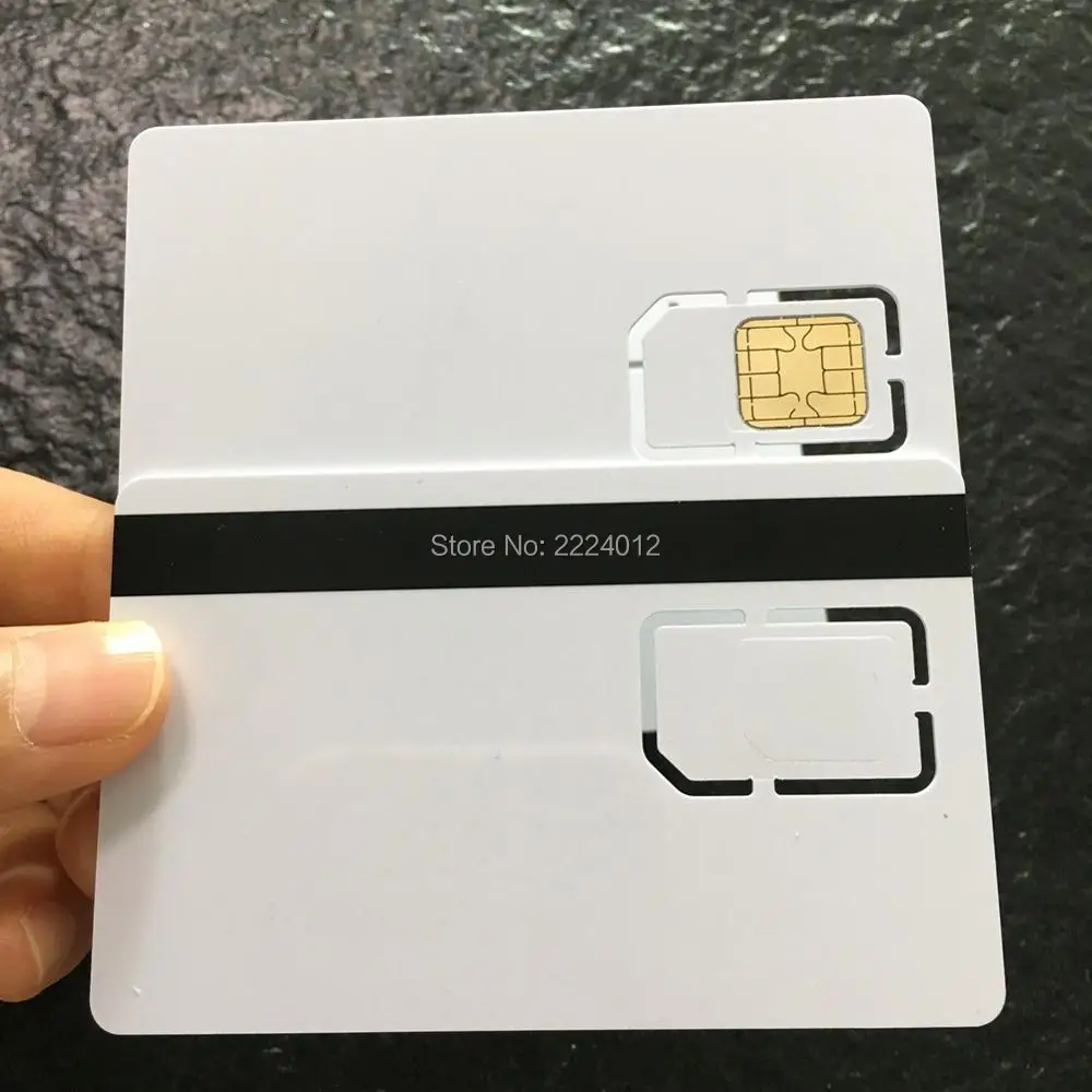 JCOP J2A040 40K with 2 Track HiCO Magstripe SIM Size 2FF Standard 3FF Micro Comobo Smart Card + TK Value
