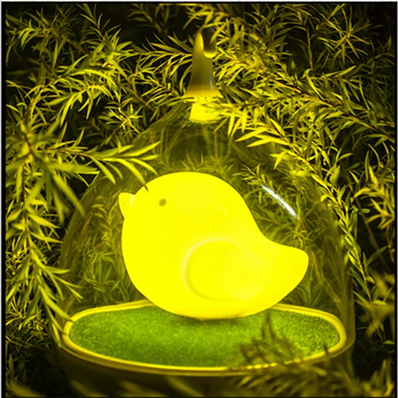 

3D Bird Night Lights LED Portable Touch Control Creative Birdcage Shape USB Rechargeable With Handle Bedroom Lamp Fast Delivery