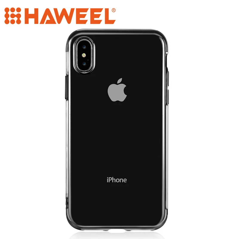 

HAWEEL Three Sections Electroplating Side TPU Protective Back Case for iPhone XS Max / XR / for Galaxy Note 9 / Galaxy S9+ / S9