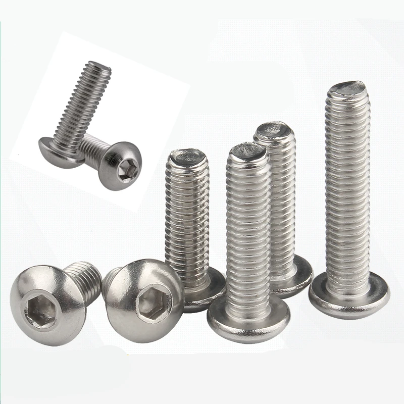 

5pcs M8 Bolt A2-70 ISO7380 Button Head Socket Screw Bolt SUS304 Stainless steel M8*10/12/14/16/18/20/25/30/35/40/45/50