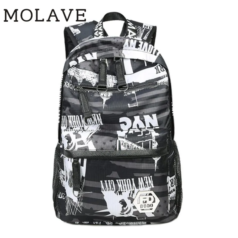 

MOLAVE Backpack laptop bags Men Zipper backpack male Patchwork Color backpack many pockets Oxford for boys Backpack dec27