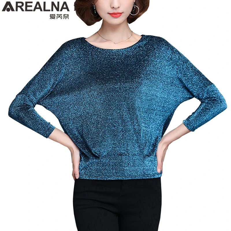  Sequin Shiny Blouse Women Tunic Fashion Woman Blouses 2019 Black Blue Sparkles Glitter Women Blouse
