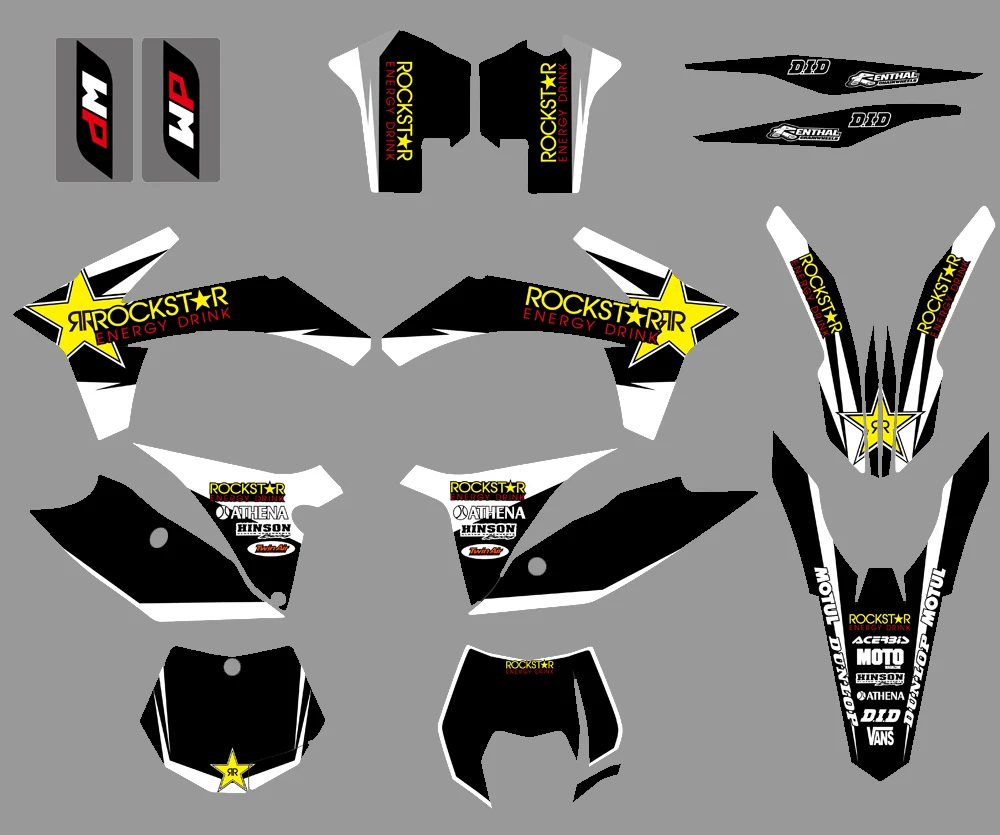 

NICECNC Team Graphic Background Sticker Decal Kit For KTM SX SXF SX-F XC XCW XCF XC-F XCFW EXC 125 150 200 250 350 450 500 11-13