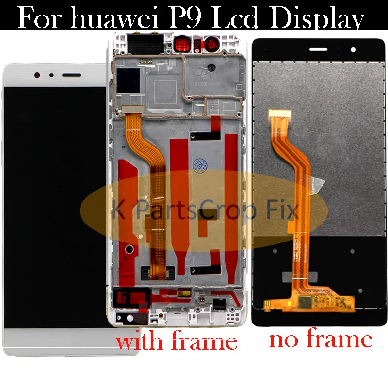 5.2" Huawei P9 LCD Display+Touch Screen Digitizer Assembly With Frame Pantalla Replacement Parts