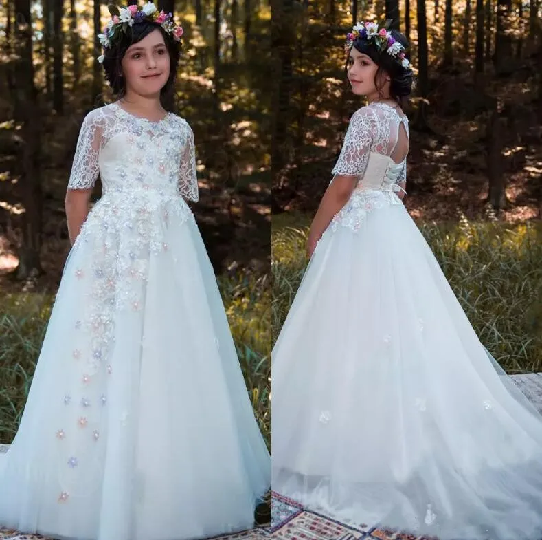 white fluffy dress for girl