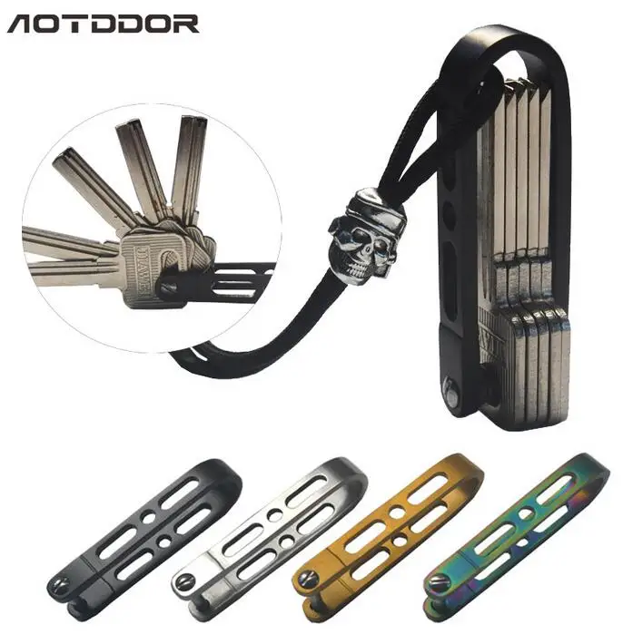 

EDCGEAR Multi Smart Key Holder With Paracord Beads Metal Charms Skul Edc Smart Keychain tool