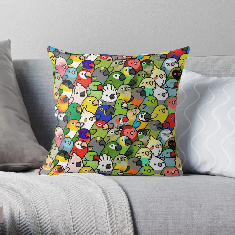 Everybirdy Pattern Pillow Covers Cases Nordic Cover Cushion Pillowcase Square Print | Дом и сад