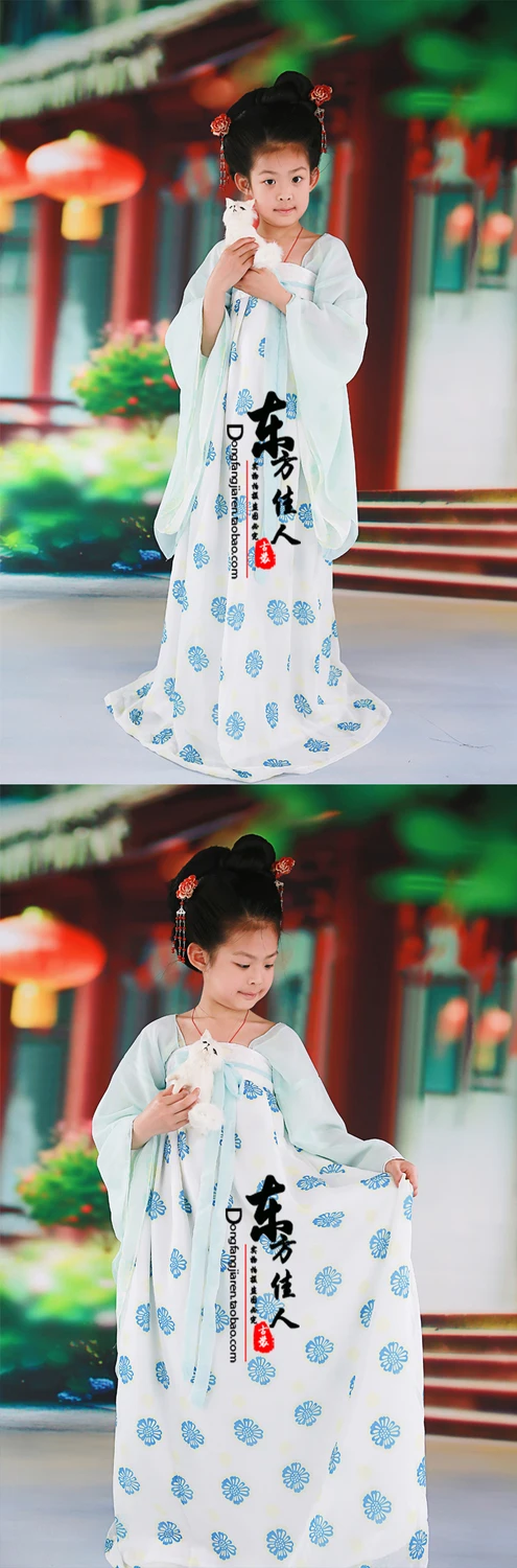 Yong'An Chun Shen легенда о великом императрица Тан у Цзы Тянь Тан горничная костюм дети для девочек