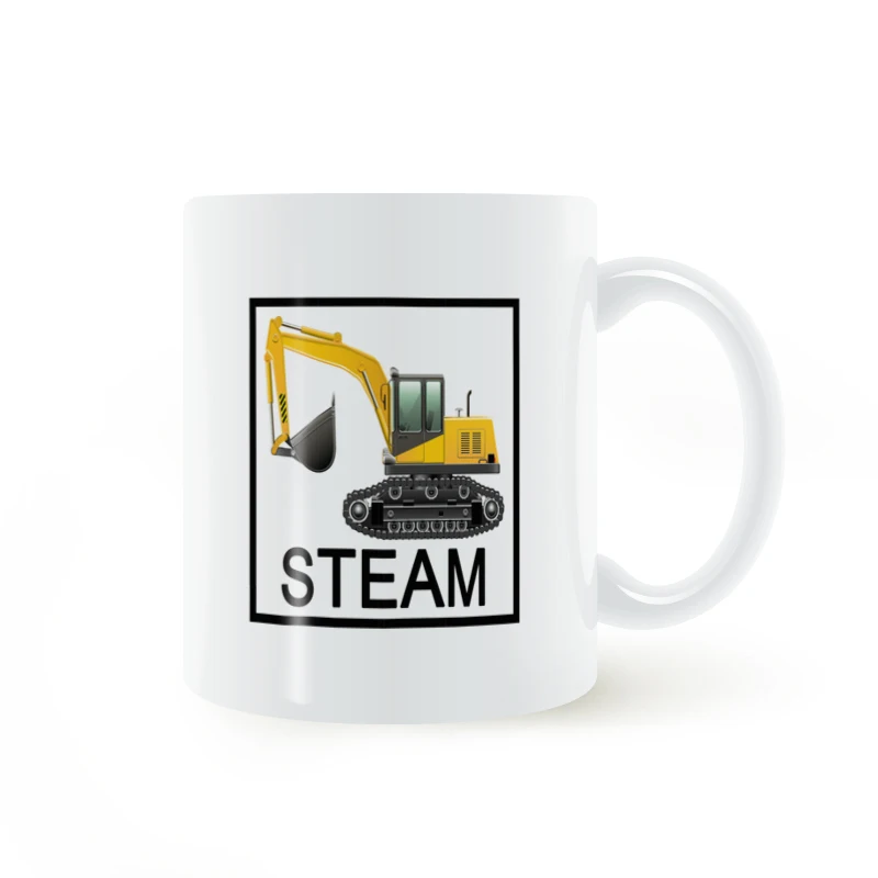 Steam Game Excavator Mug Coffee Milk Ceramic Creative DIY Gifts Home Decor Mugs 11oz C132in