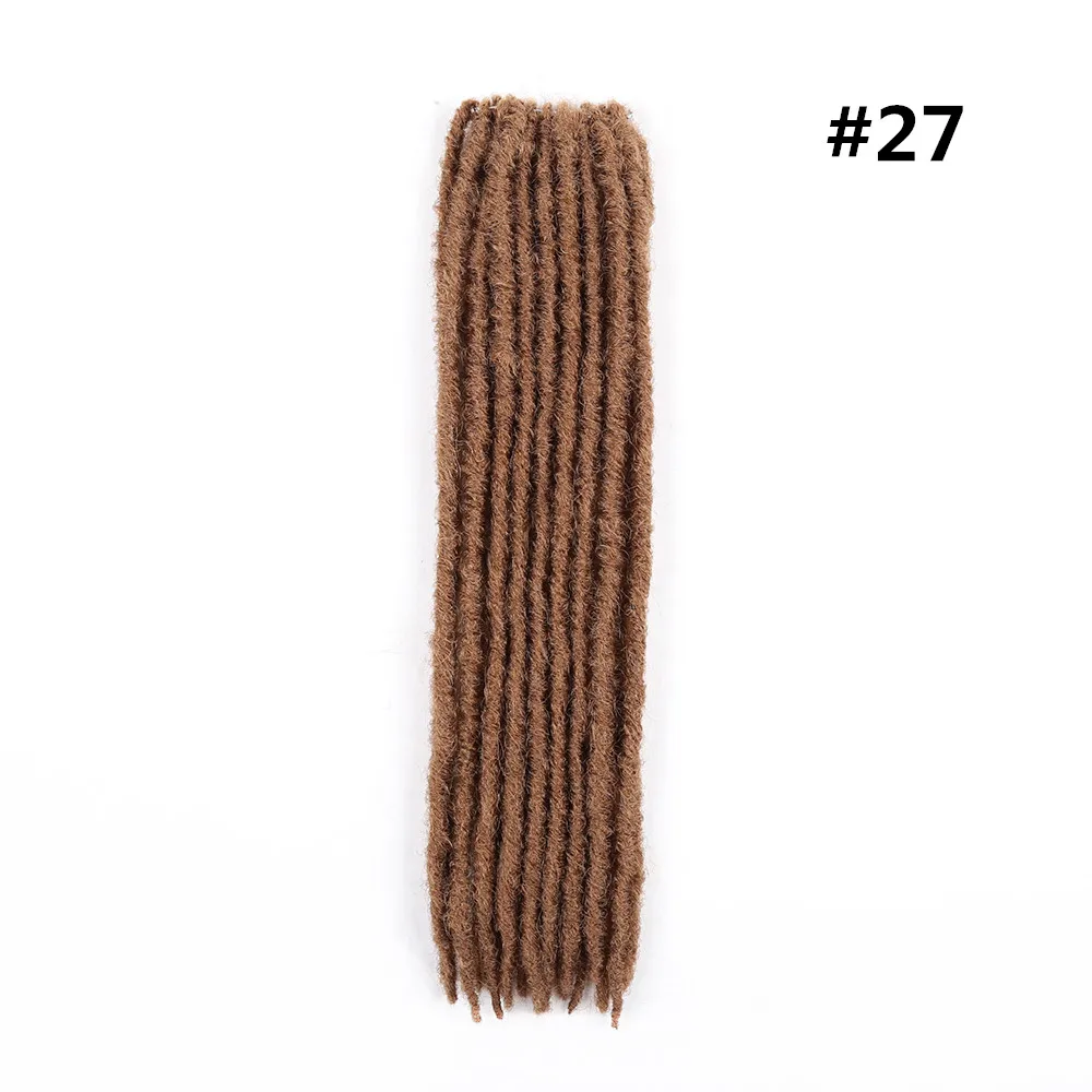 Золотая Красота 1" Искусственные локоны в стиле Crochet косички прямые мягкие дреды синтетические косички для наращивания волос Ombre цвет стиль Dread - Цвет: #27