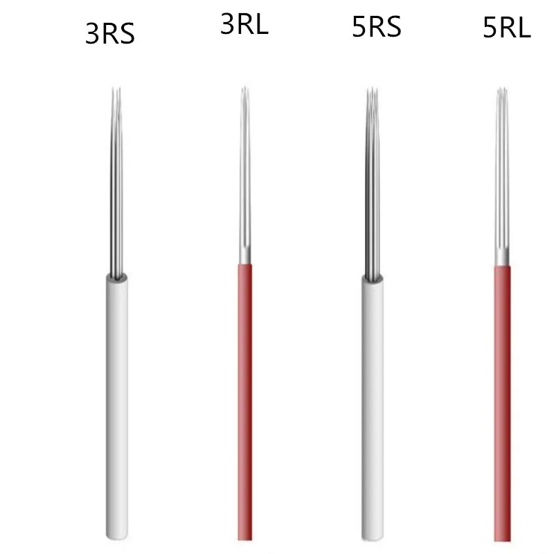 10 шт. Lamina затенение жесткий RL5 лайнер микроблейдинг Tebori иглы ручная игла для тумана бровей лезвия круглые иглы