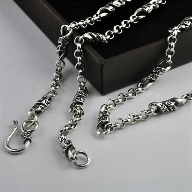 V. YA стиль Твердые 925 пробы серебряные цепочки ожерелья для мужчин мужские тайские серебряные мужские цепочки подарки на день рождения