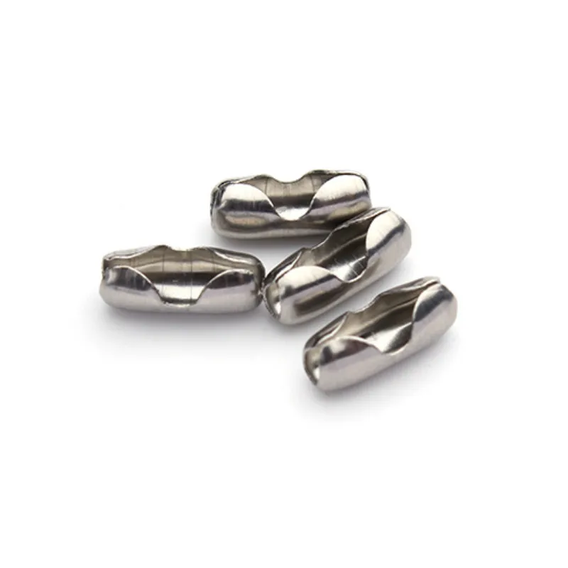 40pcs/lot Silver Tone Stainless Steel Necklace Jewelry Connector Clasps Fits for 1.5/2/2.4/3.2/4/5/6mm Beaded Ball Chain | Украшения и