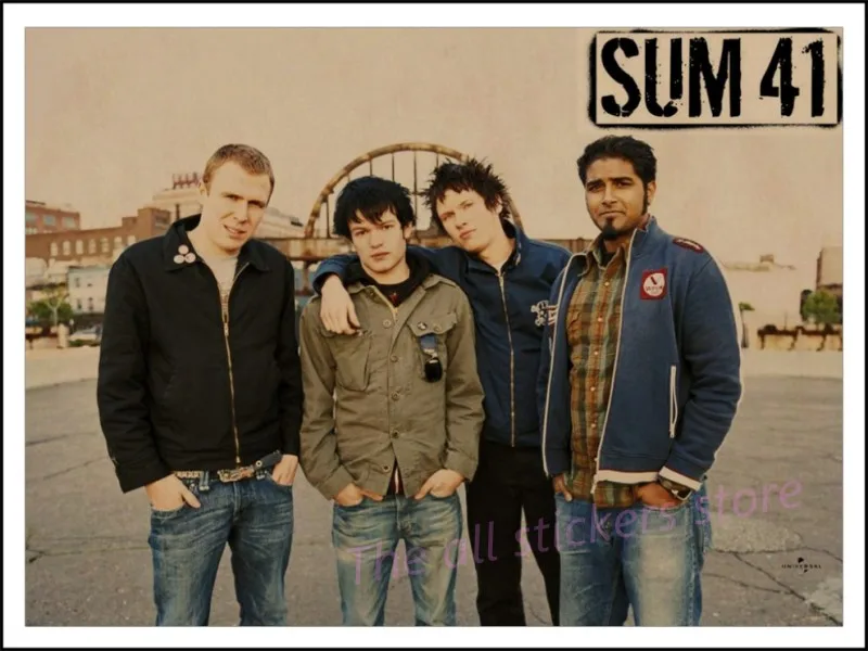 Wall stickers home decor posters Vintage Sum 41 retro Kraft rock poster painting music band bar restaurant student hostel