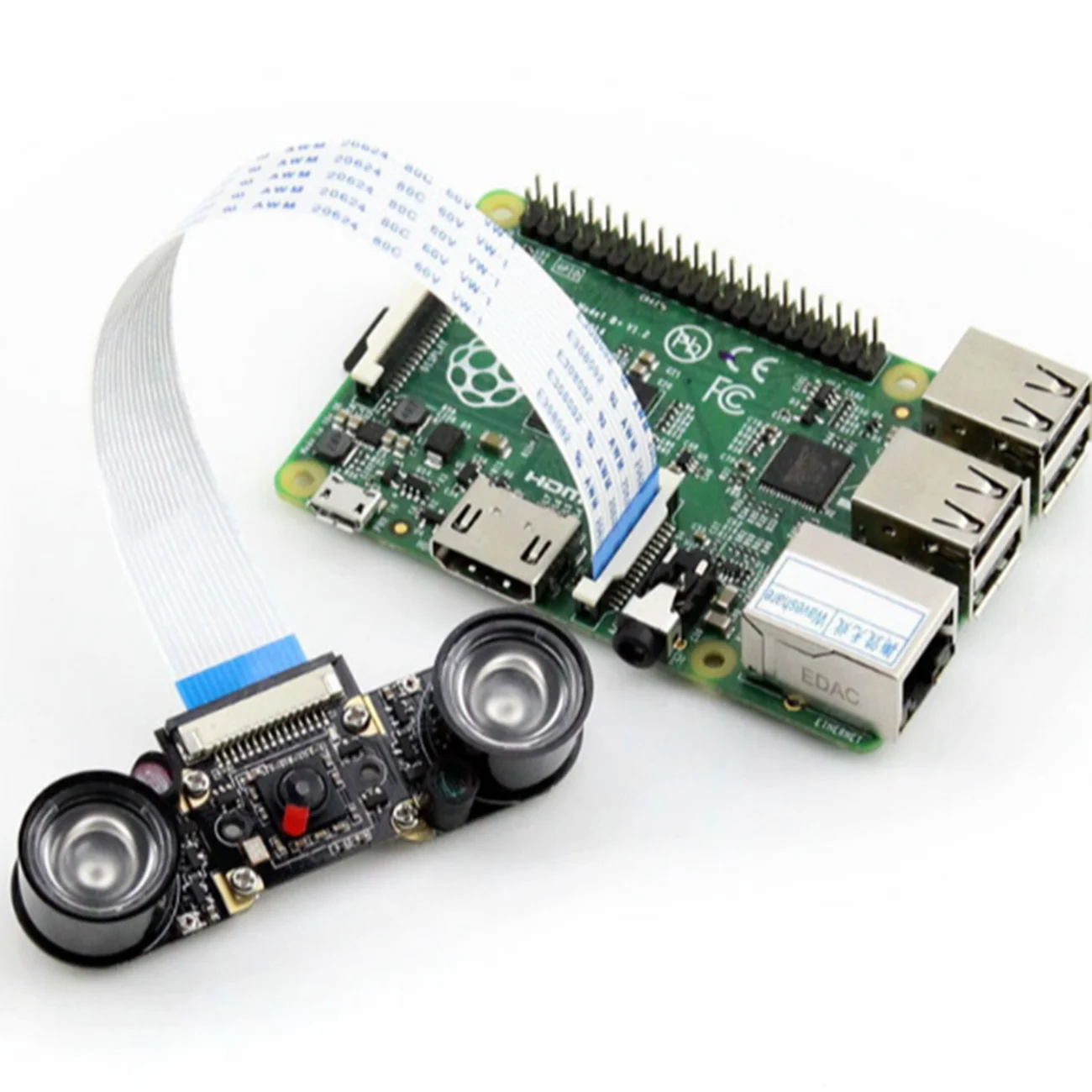 CFsunbird Raspberry Pi 3 Model B NoIR Ночная камера с бесплатным 2 ИК-светильник