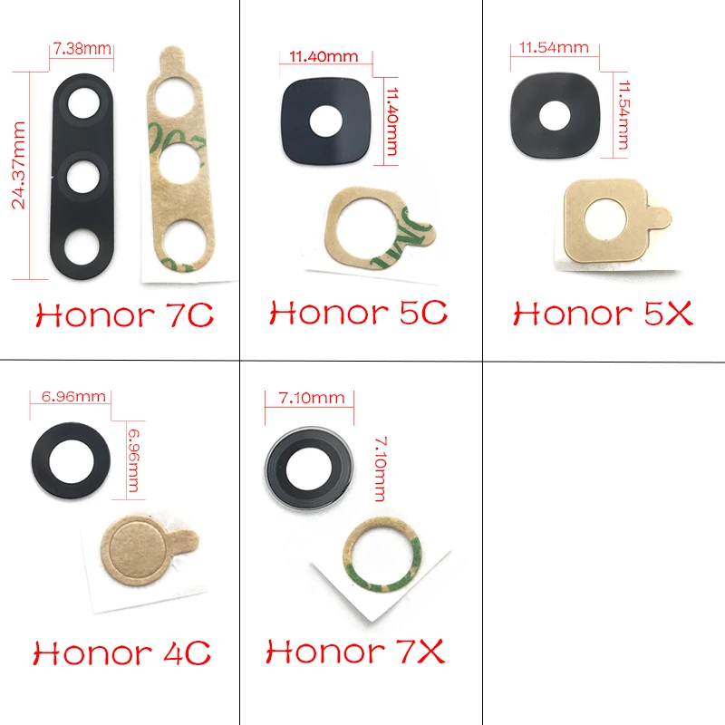 

New Back Camera Glass Lens For Huawei Honor 7c 7x 5c 5x 4c 4x Rear Camera Lens Replacement