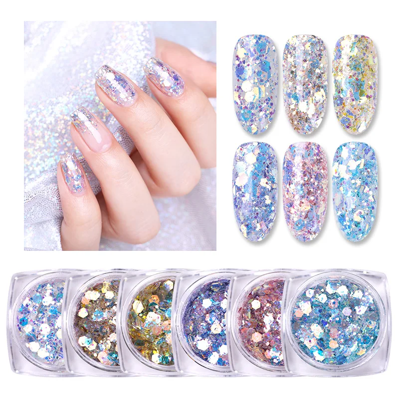 BORN PRETTY 3 г/кор. Блестки для ногтей блестящие 3D круглые цветные блестки Spangles Polis