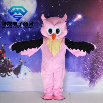 

2017 new pink Eagle Mascot Costume Adult Size size pink owl owl costume high-end boutique