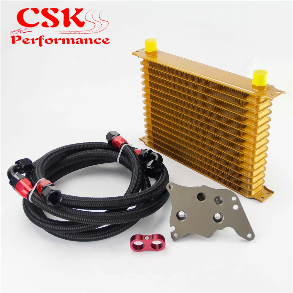 ^Cheap 15 Row 262mm AN10 Trust Oil Cooler Kit Fits For BMW Mini Cooper R53 Supercharger Black/Blue/Gold ^Cheap 15 Row 262mm AN10 Trust Oil Cooler Kit Fits For BMW Mini Cooper R53 Supercharger Black/Blue/Gold