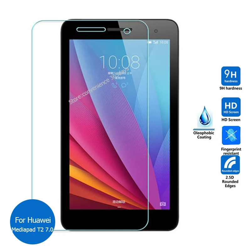 

For Huawei Mediapad T2 7.0 Tempered Glass Screen Protector 9h Safety Protective Film on Mdeia pad T 2 BGO-DL09 BGO-L03 BGO DL09