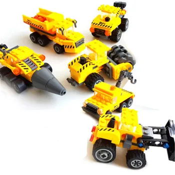 

1PC Fun Military Construction Vehicle Soldier Robot Kids Toys Bricks Building Blocks Game Assembly Educational Gift For Children