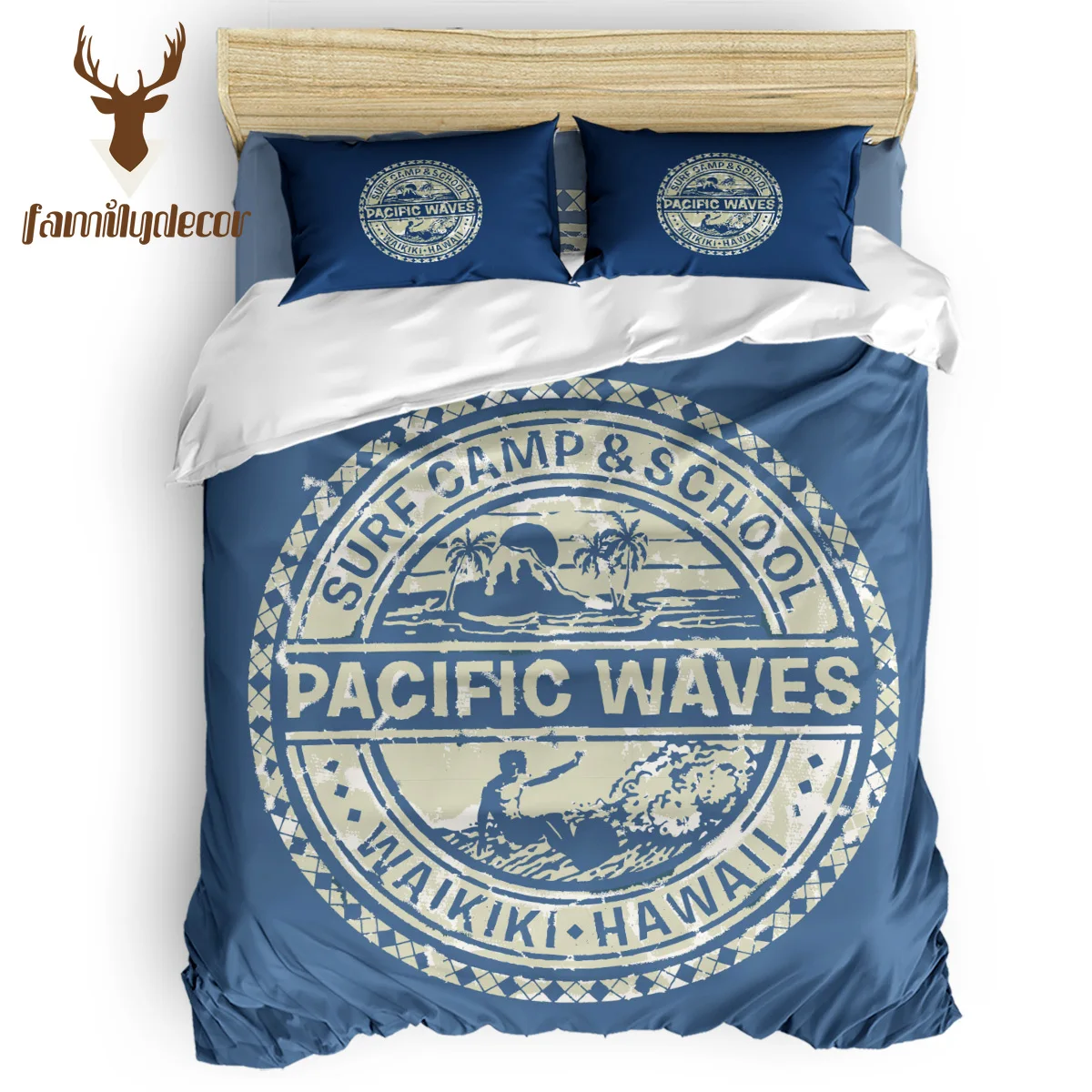 

FamilyDecor Paddle wave camping Bedding Set Luxury Comforter Bedding Sets 3D King Size Red Blue Cotton DHL Free Shipping