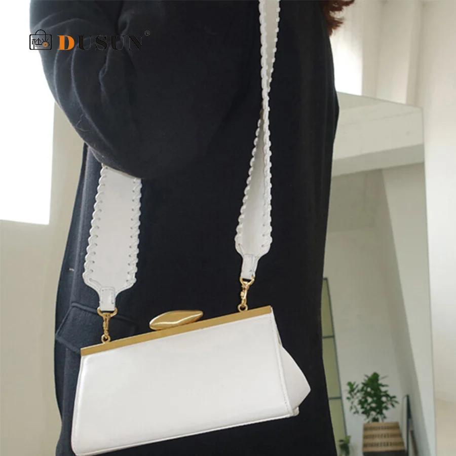 

Fashion Clip Solid Color Women Messenger Bags Creative Wild Wide Strap Shoulder Bags for Women's Pu Leather Ladies Messenger Bag