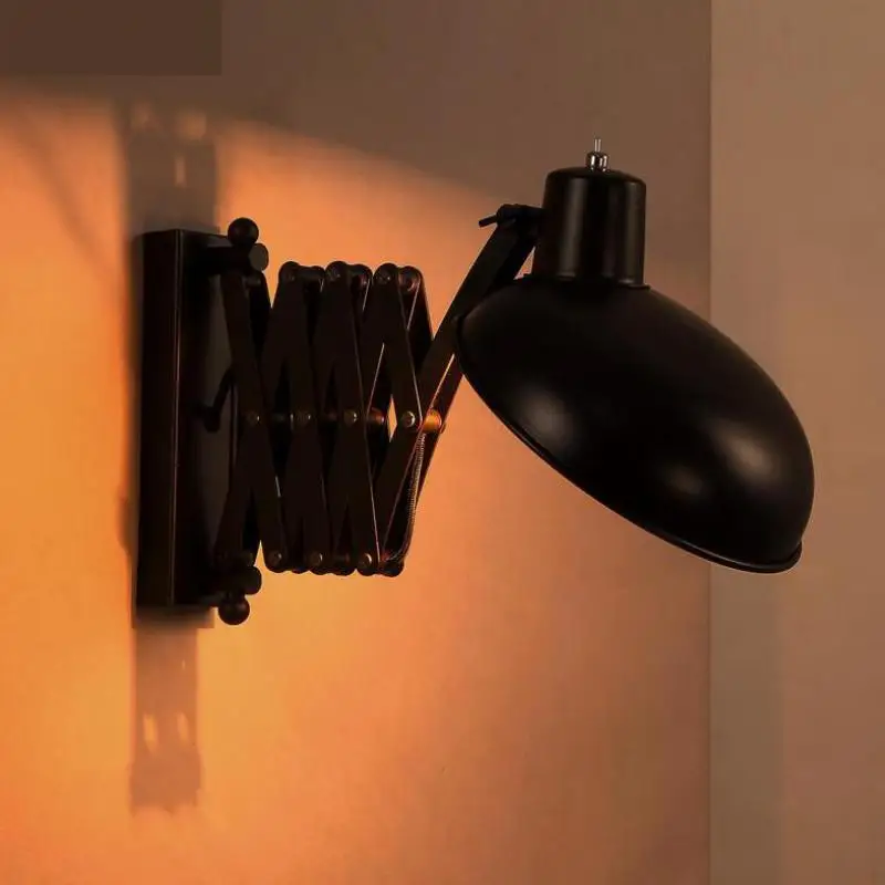 Бар Лофт деревенский Железный Настенный бра складской выдвижной настенный