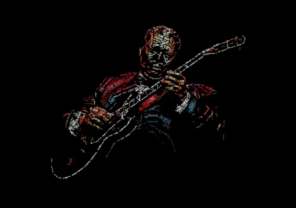 BB King Blues Типографика гигантский Шелковый плакат декоративной живописи 24x36inch | Дом