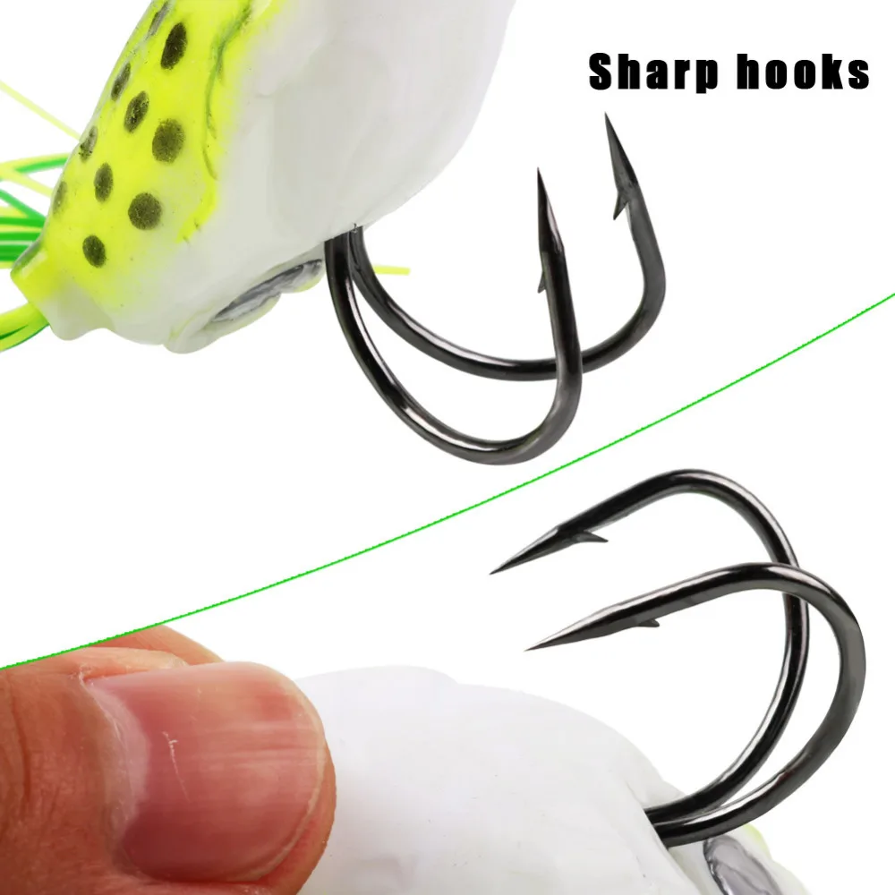 Sougayilang 5pcs/lot Frog Lure With Box 4 Colors Soft Fishing Lure