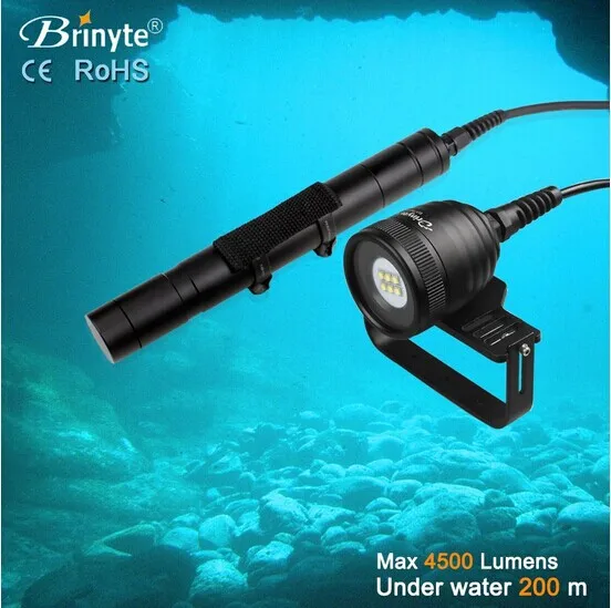 Newest Brinyte DIV10W underwater LED Diving Torch Flashlight Waterproof