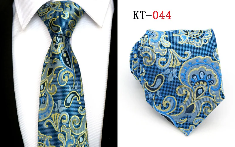 46 цветов Классический 8 см галстук мужские цветочные турецкие огурцы, жаккардовый Аксессуары для галстуков Повседневная Шея одежда