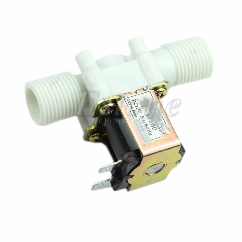 1pc New Electric Solenoid Valve Magnetic DC 12V N/C Water Air Inlet Flow Switch 1/2"