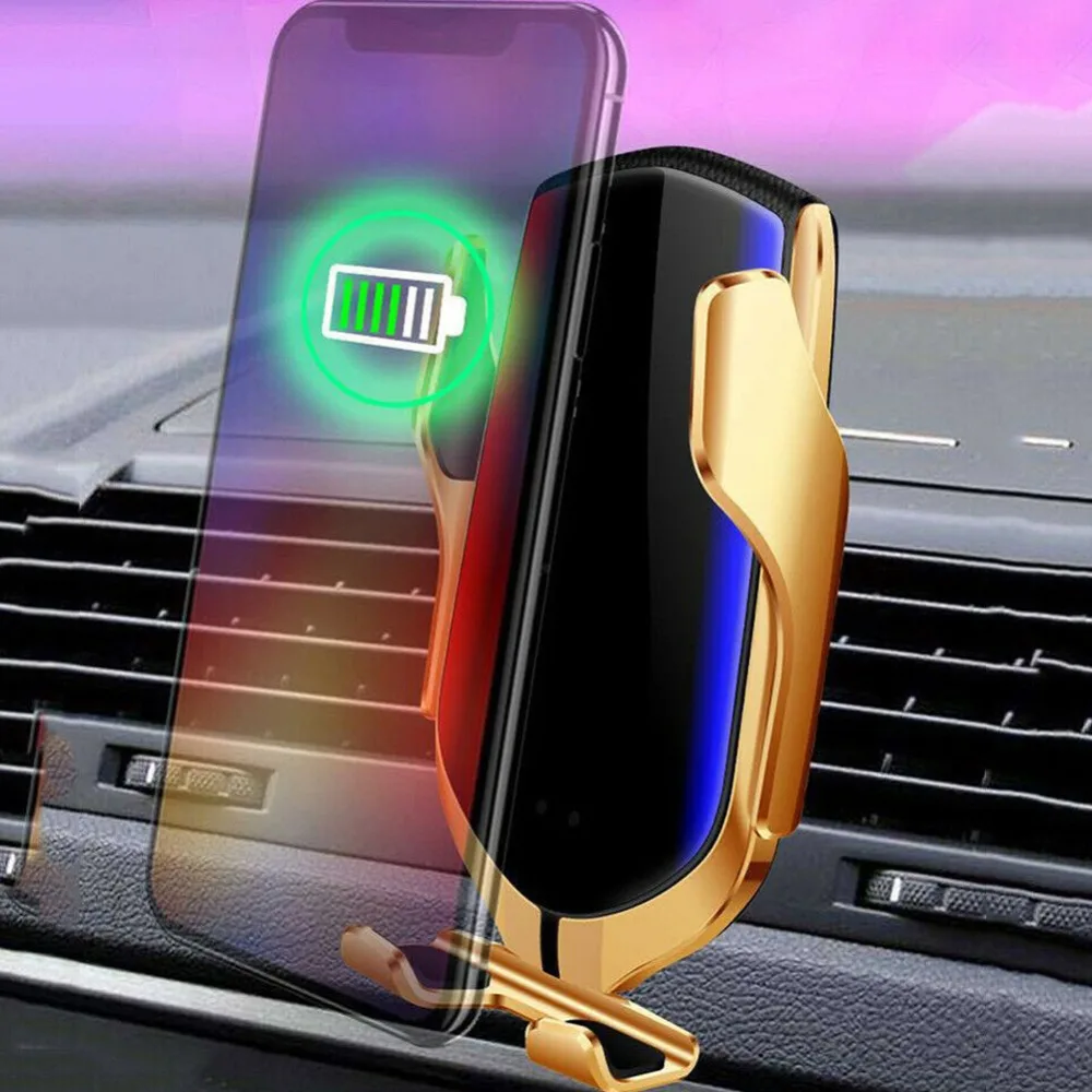 التلقائي الذكية لقط سيارة لاسلكية شاحن آيفون X XR XS 8 زائد غالاكسي S10 S9 S8 سريع تهمة الهواء تنفيس جبل حامل هاتف التلقائي الذكية لقط سيارة لاسلكية شاحن آيفون X XR XS 8 زائد غالاكسي S10 S9 S8 سريع تهمة الهواء تنفيس جبل حامل هاتف