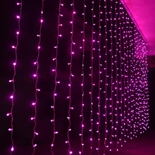 600LEDS 6 3M LED Holiday Lighting Fairy 110V 220V Colorful Curtain String light Wedding Garden Party