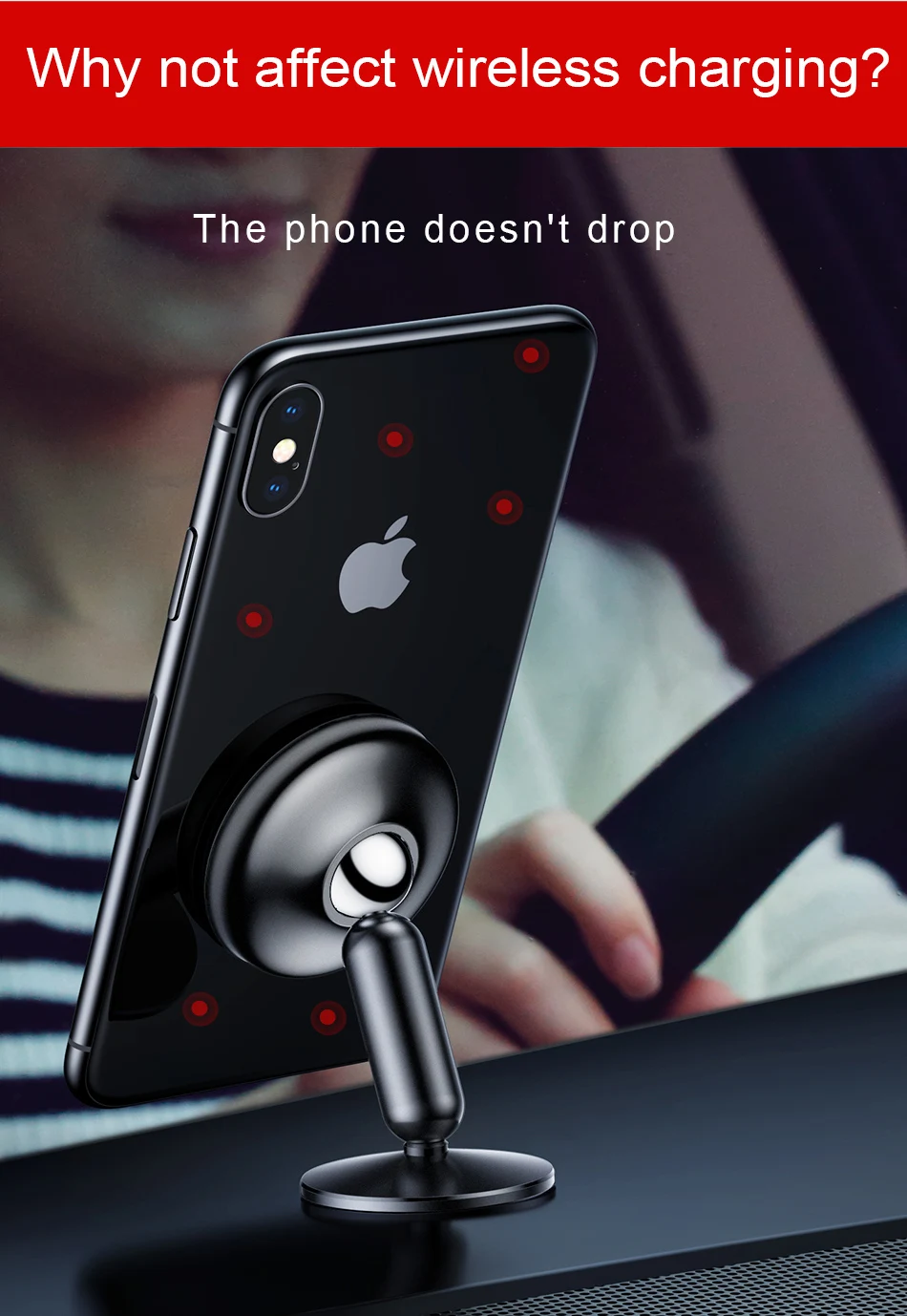 Baseus Magnetic Car Phone Holder 360 Degree Rotaion Universal for iPhone 11 X XS Xiaomi Stand Mount Universal Smartphone Support