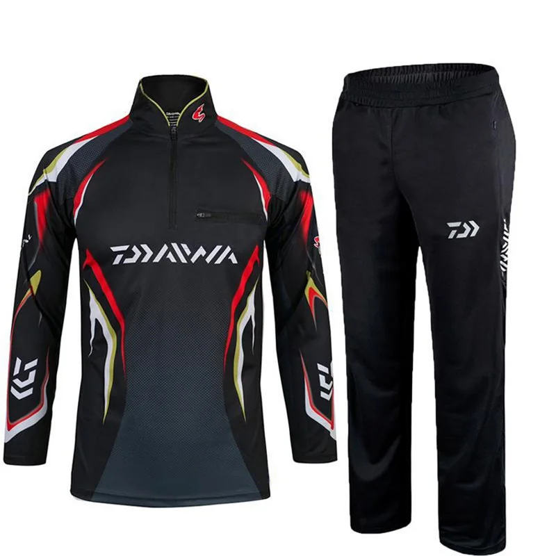 Prix pour 2017 Daiwa Nouveau Chaud De Pêche ensembles de Vêtements de Sport En Plein Air costume Respirant Soleil UV Protection de pêche chemise et pantalon De Pêche Prix pour 2017 Daiwa Nouveau Chaud De Pêche ensembles de Vêtements de Sport En Plein Air costume Respirant Soleil UV Protection de pêche chemise et pantalon De Pêche