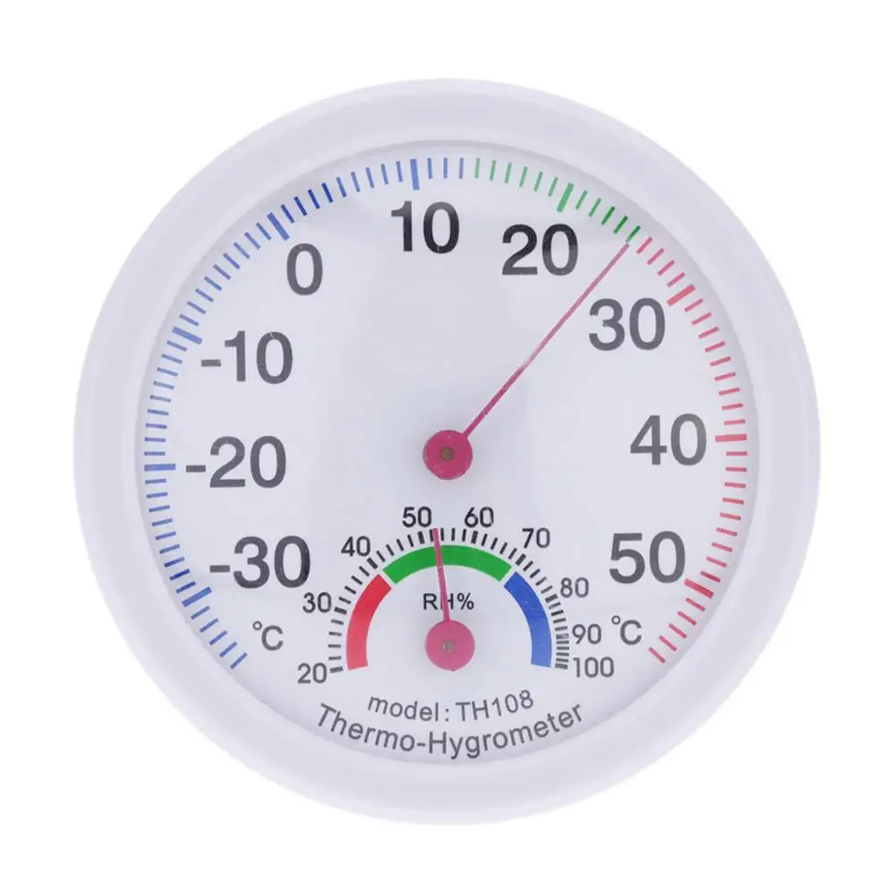 Новинка, часы-образный Измеритель температуры и влажности в помещении, термометр, гигрометр, датчик температуры, влажность 1,11 - Цвет: Белый