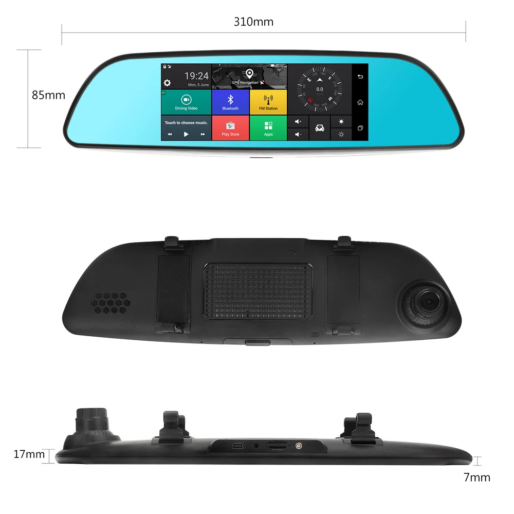 7'' HD 1080P Car Mirror Monitor DVR (2)