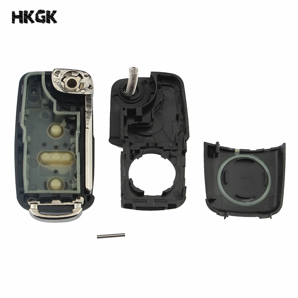 New-Uncut-Remote-Flip-Key-Car-Key-Case-Shell-Fob-Cover-2-Buttons-for-Vw-VOLKSWAGEN