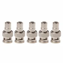 5x штекер BNC на RCA Женский коаксиальный разъем адаптер для видеонаблюдения