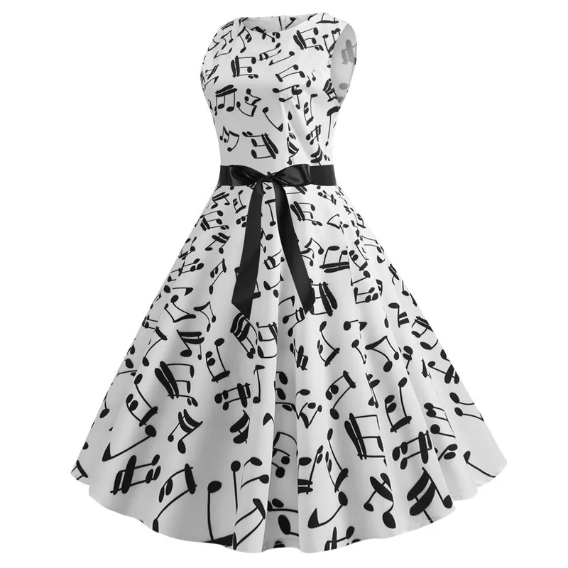 2019 женское платье в стиле Хепберн 1950 s, плиссированное развевающееся платье без рукавов с поясом