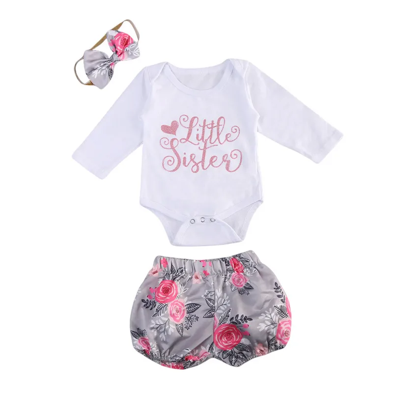 Pudcoco Newborn Long Sleeve Cotton Baby Girls Heart Letter Little 