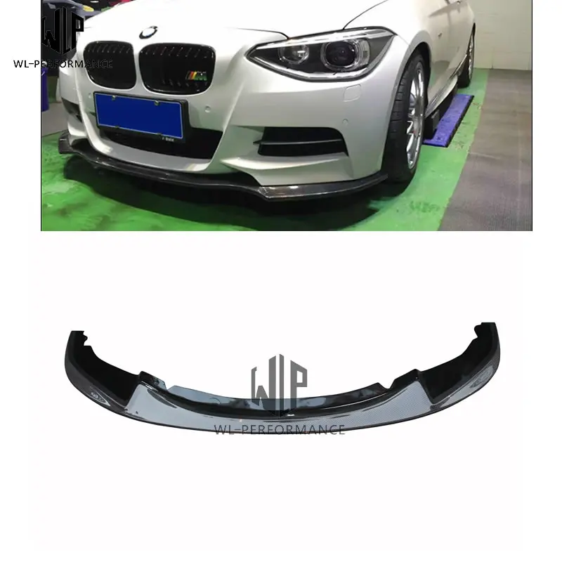 

1 series Carbon Fiber 3D style Front Bumper Lip Spoiler Bumper Car Styling for BMW F20 refit M135 11-15 car refitting kit use