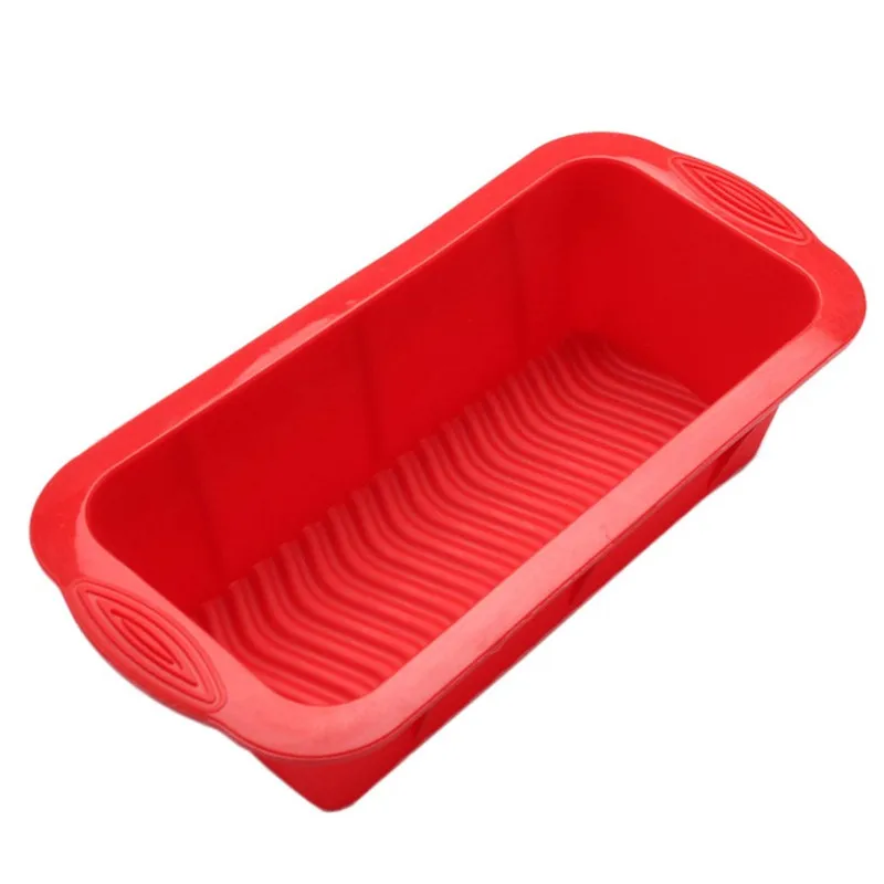 

Non-stick Silicone Bakeware Rectangle Cake Mold Pan Baking Sheet for Mousse Cake Bread - Random Color