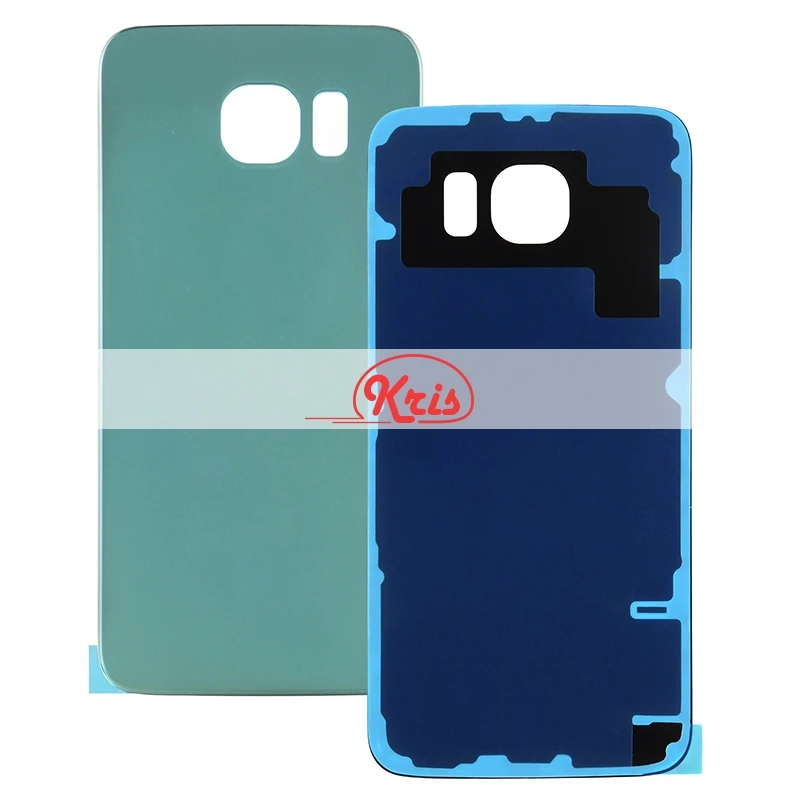 

10pcs S6 Housing Rear back Glass Cover For HH For Samsung galaxy S6 G920 G920F housing Battery back Cover+Sticker Free Russian