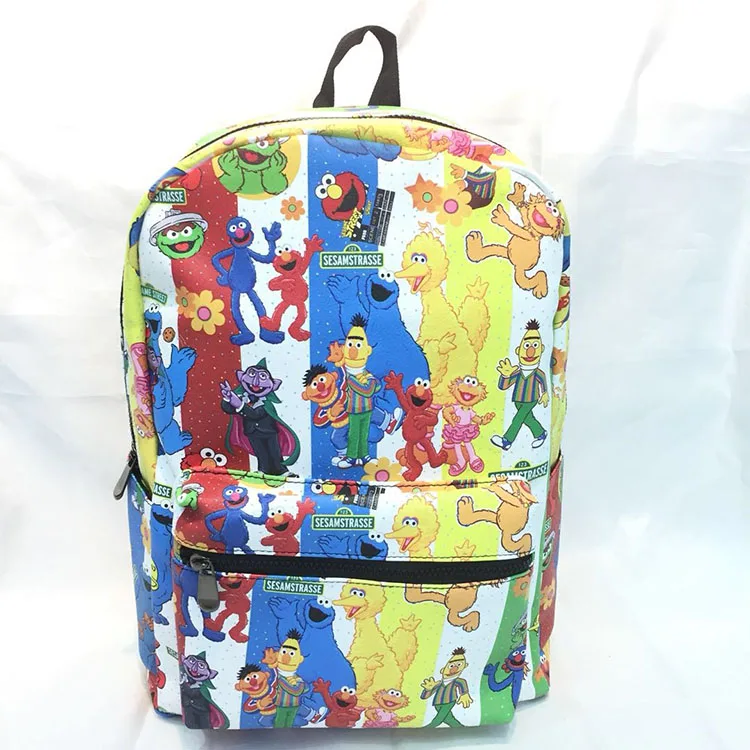 Рюкзак в стиле аниме «Улица Сезам», высокое качество, Молодежные рюкзаки для девочек-подростков и мальчиков, школьная сумка на плечо, рюкзак mochila