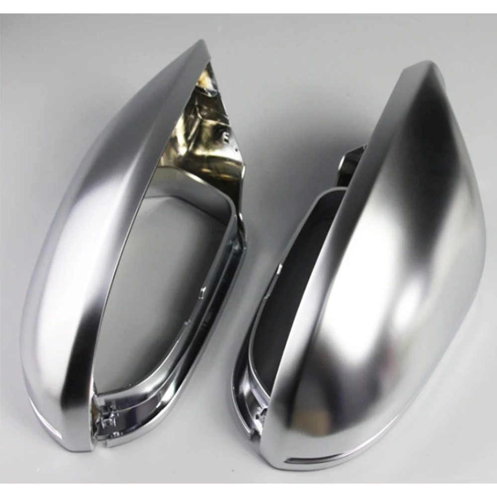 

Car Rearview Mirror Shell Cover Protection Cap Matte Chrome Wing Mirror Cover For Audi A6 C7 S6 2012-2018